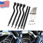 Black Motorcycle Side Pack Refit Saddlebag Support Bar Bracket For Harley Suzuki. Fixed Price $22.99.