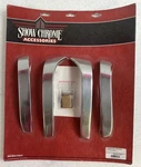 Show Chrome Steel Saddlebag Scuff Plates For GL1800 2001-10 Accessories 52-761. Fixed Price $65.00.