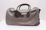 Brics Rolling Duffle Bag Gray Safari 21 Carry On Crocodile Embossed Luggage. Fixed Price $278.50.