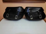 Harley-davidson Softail Premium Harness Leather Fat Boy Saddlebags 90697-96 Nice. Fixed Price $525.00.