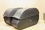 Pair Of Viking Harley Davidson Black Semi Rigid Lockable Saddlebags VL104P. Fixed Price $72.00.