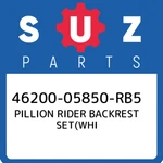 46200-05850-RB5 Suzuki Pillion Rider Backrest Set(whi 4620005850RB5, New Genuine. Fixed Price $403.44.