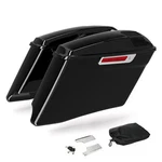 Vivid Black 4" Extended Hard Saddlebags Fit For Harley Cvo Touring 1993-2013. Fixed Price $239.99.