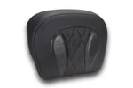 Mustang Deluxe Chopped Tour-pak Backrest Pad Diamond Orange Stitch #88440MO. Fixed Price $255.00.