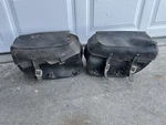 Harley Davidson Vintage Weathered Leather Panniers Saddlebags 91539-00 91538-00. Fixed Price $150.00.