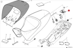 Ducati Seat Lock Latch 59810161A. Fixed Price $40.88.