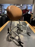Indian Chief 12" Chrome Quick Release Passenger Backrest W/ Tan Pad #2880669-156. Fixed Price $619.99.