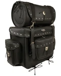 Milwaukee Leather Large Pvc 2 Piece Touring Studded Sissy Bar Pack - SH538. Fixed Price $149.99.