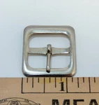 Vintage Qty (10) Silver Tone Bag Pack Nylon Strap Slide Buckle Base - 1" Opening. Fixed Price $6.00.