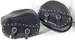 Nos Auburn Motorcycle Leather Saddlebags Usa Made Universal Studded Teardrop New. Fixed Price $213.91.