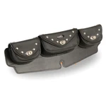 Studded Large Triple Pocket Windshield Mount Bag W/ Turn Clasps (22X6X3). Fixed Price $49.99.