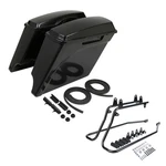 5" Stretched Hard Saddlebag & Bracket Fit For Harley Softail Deluxe Flstn 84-17. Fixed Price $179.99.