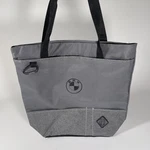 Bmw Tote Bag Gray Black Canvas Shoulder Shopper Travel Grocery Logo Carryall. Fixed Price $18.99.