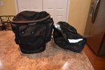 T-bags Stow-a-way Motorcycle Luggage Sissy, Bar Backpack W/ Rain Cover. Fixed Price $50.00.