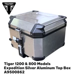 Oem Triumph Tiger 1200 & 800 Models Expedition Silver Aluminum Top Box A9500862. Fixed Price $450.00.