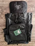 New Diamond Plate Black Buffalo Leather Backpack Motorcycle Adjustable Biker. Fixed Price $35.00.