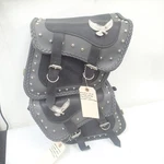 Willie And Max Gray Thunder Studded Compact Slant Saddlebag. Fixed Price $128.00.