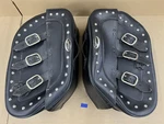 Saddlemen Desperado Studded Slant Leather Saddlebags Ridig Mount Harley. Fixed Price $96.00.