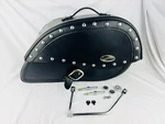 Saddlemen Desperado Tear Drop Studded Leather Saddlebag Right Side Harley. Fixed Price $112.00.