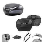 Shad SH48 Grey And SH38X Carbon Complete Kit For Kawasaki 650 ER6N 2012-2017. Fixed Price $1123.63.