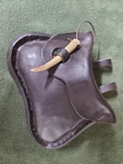 Kidney-shaped Belt Bag, Heavy Formed Leather, Custom Usa. Fixed Price $250.00.