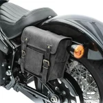 Motorcycle Tool 3 Leather Pouch Panniers Black Side Saddlebags. Fixed Price $74.63.