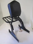 Harley-davidson Softail Black Detachable Sideplates Sissy Bar Backrest Pad Rack. Fixed Price $199.99.
