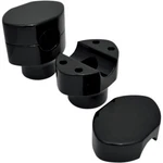 Gloss Black 1.5" Rise, 1" Mount, Chopper Rigid Risers For Harley Springer. Fixed Price $228.95.