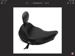Mustang - 79762 Studded Wide Touring Solo Seat With Backrest, Black. Fixed Price $600.00.