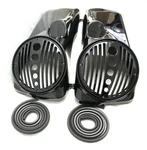 Mutazu 8" Speaker Lids W/ Tweeter Port Fits Harley 1994-2013 Touring Models. Fixed Price $195.00.