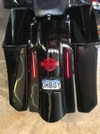 Harley Davidson 6"DOWN And Out Extended Bags/led Fender With 8X8 Lids 97-2008. Fixed Price $1344.50.