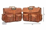 Side Pouch Leather Brown Motorcycle Panniers Saddlebags Bike New. Fixed Price $91.99.