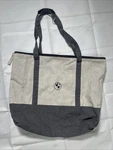 Bmw Tote Bag Gray Beige Canvas Shoulder Shopper Travel Grocery Logo Carryall. Fixed Price $22.00.