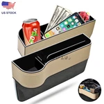 2X Car Seat Gap Pu Leather Catcher Box Caddy Slit Pocket Storage Organizer. Fixed Price $16.95.