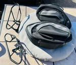 Ducati Performance Monster Semi-rigid Saddlebags With Brackets Part #96777308B. Fixed Price $999.95.