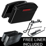 Hard W/ Black Conversion Brackets Fit For Harley Softail. Fixed Price $249.50.
