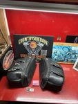Harley Bad Boy Springer Softail Black Leather Saddlebags Pair. Fixed Price $675.00.