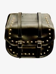 Beer Bags (tm) Leather Motorcycle Saddlebag Cooler - Studded Black Skull. Fixed Price $99.99.