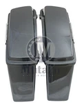 Mutazu Black Pearl Complete Hard Saddlebags For Harley Touring Models Flh Flt. Fixed Price $380.00.