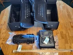 4PC Heavy-duty Motorcycle Luggage Set Diamond Plate Waterproof Studded Saddlebag. Fixed Price $19.95.