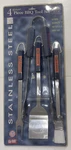 4 Pc. Auburn Tigers Collegiate Stainless Steel Bbq Tool Set - Fork, Tongs, Brush. Fixed Price $19.95.