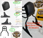 Oem 06-17 Softail Fatboy Custom Standard Sissy Bar Passenger Backrest 200MM Rear. Fixed Price $189.95.