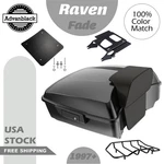 Advanblack Raven Fade Chopped Trunk Pack Luggage Backrest For Harley. Fixed Price $1564.00.