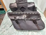 All American Rider Slant Saddlebags, New Old Stock. Fixed Price $40.00.
