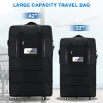 Expandable Rolling Duffle Bag W/ Wheels Carry On Collapsible Luggage 32" 42". Fixed Price $25.99.