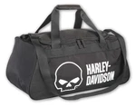 Harley-davidson Willie Skull Logo Duffel Bag W/ Side Shoe Pocket Black 90331. Fixed Price $37.99.