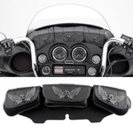 Black Pu Windshield 3 Pouch Pocket Fairing Bag For Harley Touring Electra Glide. Fixed Price $48.93.