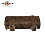 12"LEATHER Front Fork Tool Bag Fit Harley Handlebar Luggage Storage. Fixed Price $94.99.