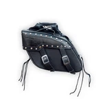 Genuine Leather Motorcycle 2 Straps Studded Bag- Throw Over Saddlebags. Fixed Price $109.95.