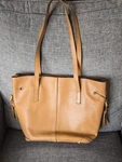 Patricia Nash Kemble Leather Tote Bag Side Tassels Zip Pocket Gold Hardware. Fixed Price $49.00.